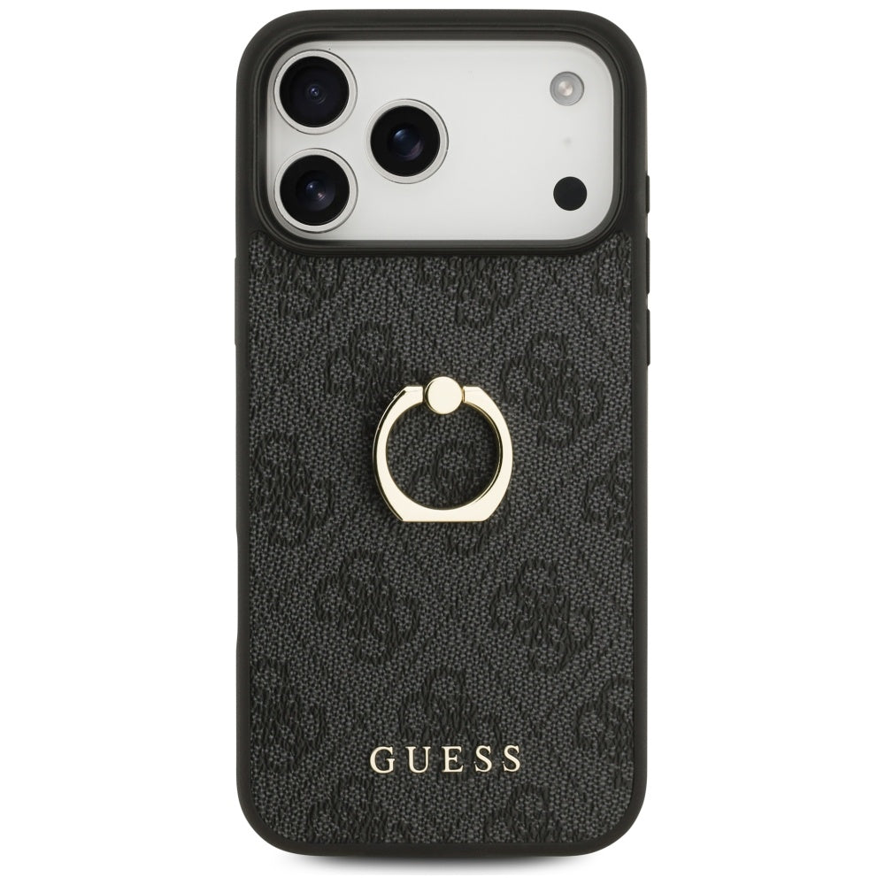 Husa pentru iPhone 17 Pro Max - Guess Hardcase 4G Ring Stand (GUHCP17X4GMRGR) - Black