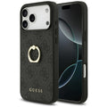 Husa pentru iPhone 17 Pro Max - Guess Hardcase 4G Ring Stand (GUHCP17X4GMRGR) - Black