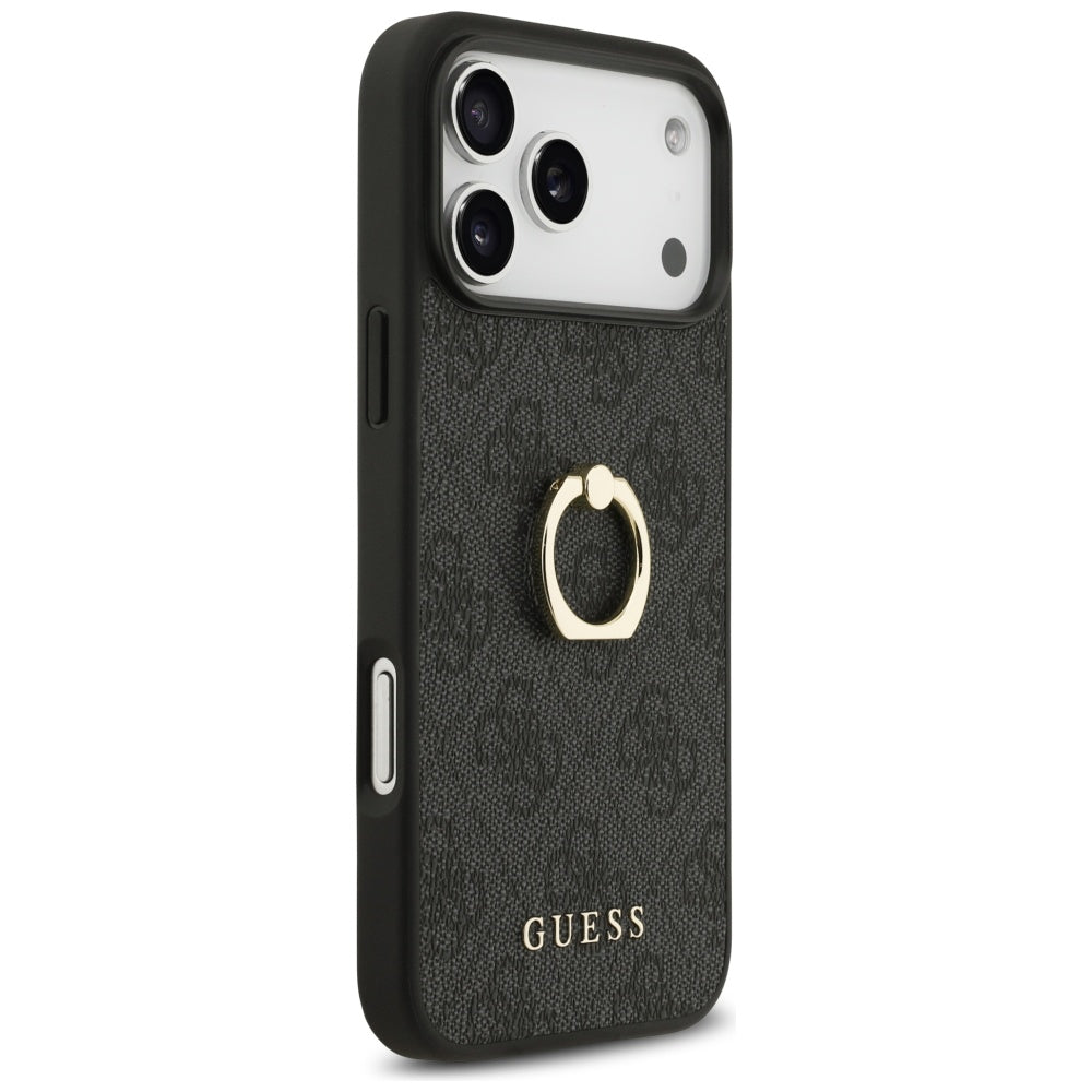 Husa pentru iPhone 17 Pro Max - Guess Hardcase 4G Ring Stand (GUHCP17X4GMRGR) - Black