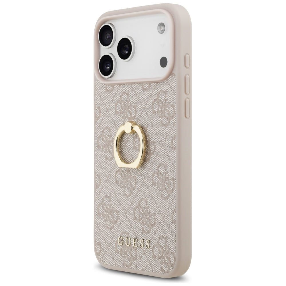 Husa pentru iPhone 17 Pro Max - Guess Hardcase 4G Ring Stand (GUHCP17X4GMRPI) - Pink