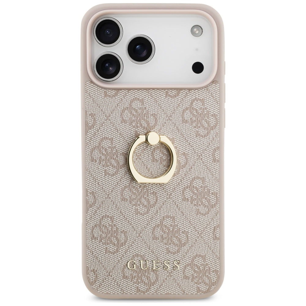 Husa pentru iPhone 17 Pro Max - Guess Hardcase 4G Ring Stand (GUHCP17X4GMRPI) - Pink