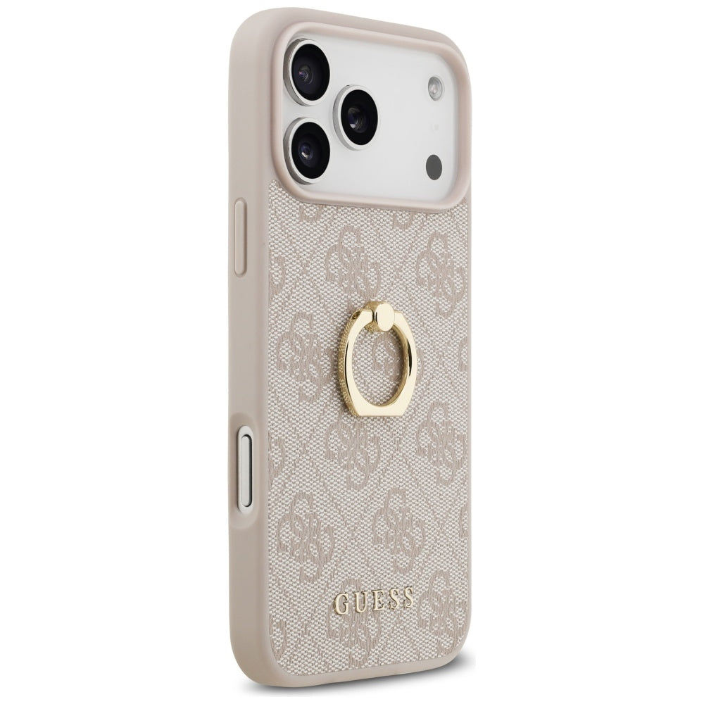 Husa pentru iPhone 17 Pro Max - Guess Hardcase 4G Ring Stand (GUHCP17X4GMRPI) - Pink