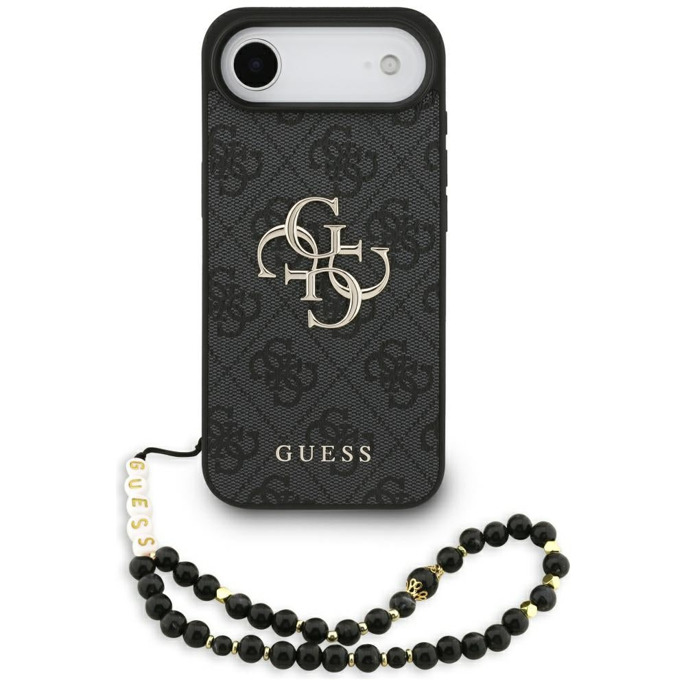 Husa pentru iPhone 17 Air - Guess Hardcase 4G Classic Logo with Strap (GUHCP17MP4GMGSK) - Black