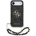 Husa pentru iPhone 17 Air - Guess Hardcase 4G Classic Logo with Strap (GUHCP17MP4GMGSK) - Black