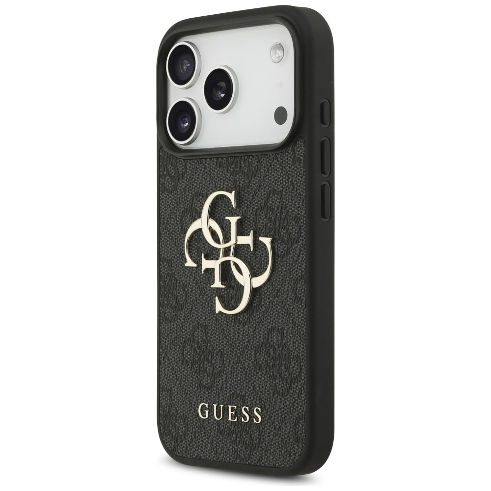 Husa pentru iPhone 17 Pro - Guess Hardcase 4G Classic Logo with Strap (GUHCP17LP4GMGSK) - Black