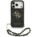 Husa pentru iPhone 17 Pro - Guess Hardcase 4G Classic Logo with Strap (GUHCP17LP4GMGSK) - Black