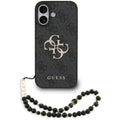 Husa pentru iPhone 17 - Guess Hardcase 4G Classic Logo with Strap (GUHCP17SP4GMGSK) - Black