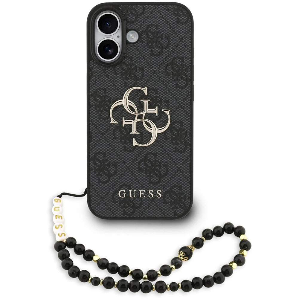 Husa pentru iPhone 17 - Guess Hardcase 4G Classic Logo with Strap (GUHCP17SP4GMGSK) - Black