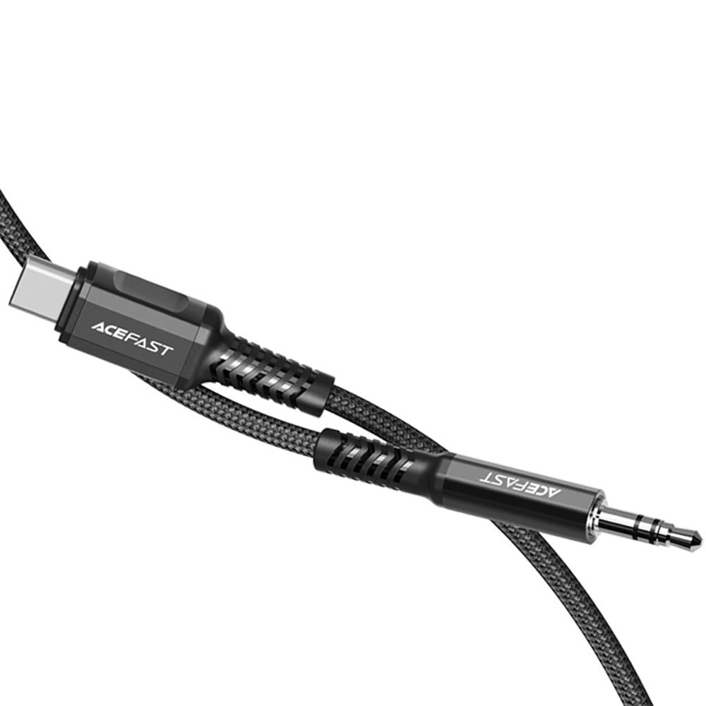Acefast - Audio Cable Adapter (C1-08) - Type-C to Jack 3.5mm Male, Hi-Fi, DAC Digital Decoding, Nylon Braided, 1.2m - Bl