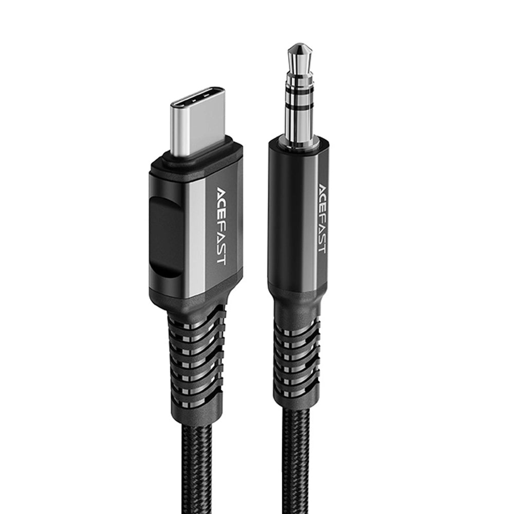 Acefast - Audio Cable Adapter (C1-08) - Type-C to Jack 3.5mm Male, Hi-Fi, DAC Digital Decoding, Nylon Braided, 1.2m - Bl