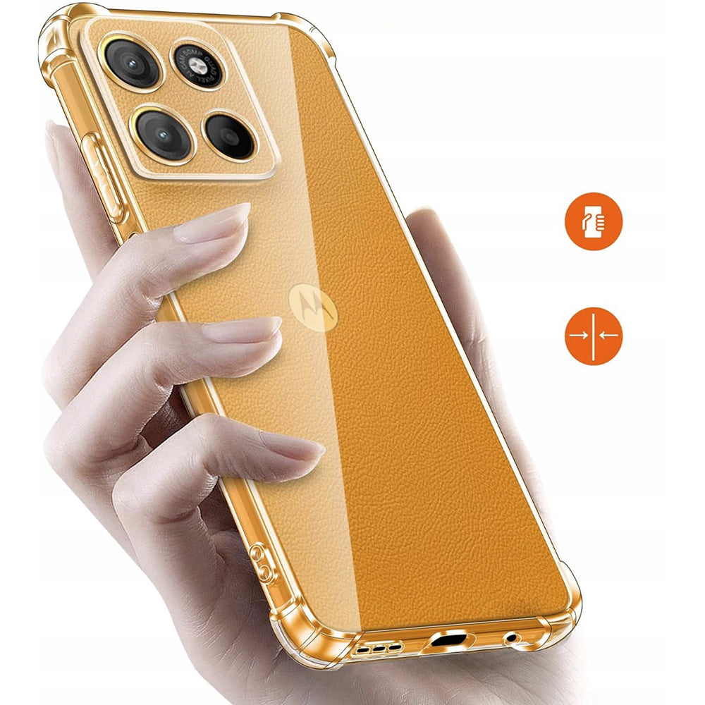 Techsuit - Shockproof Clear Silicone - Motorola Moto G15 / G15 Power / G17 / G17 Power - Clear