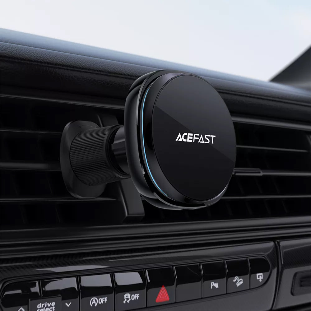 Acefast - Car Holder with Wireless Charging (D31) - for iPhone, MagSafe, 360° Adjustable, for Air Vent, 12V/2A, 15W - Bl