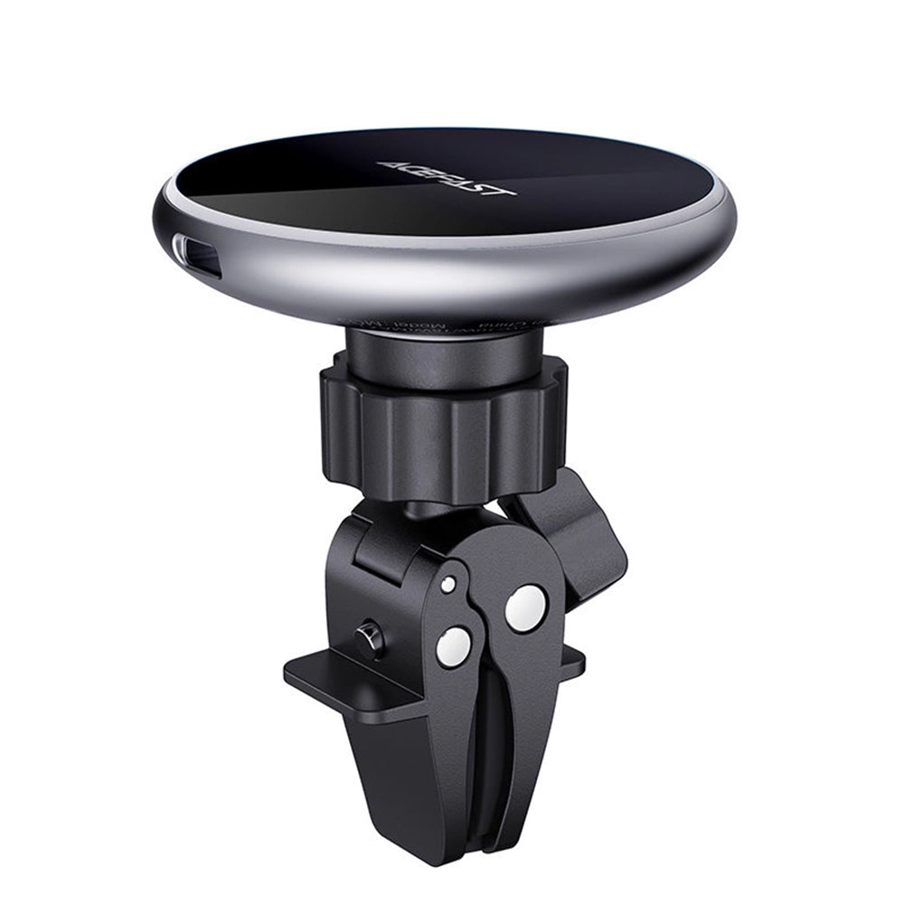 Acefast Suport Acefast with Wireless Charging (D3), for Air Vent, Magnetic Grip, Fast Charging, Adjustable, 15W, Arginti