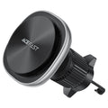 Acefast - Car Holder with Wireless Charging (D41) - for Air Vent, Magnetic Grip, USB-C, 15W, for 4.7 - 6.9" Phones - Sil