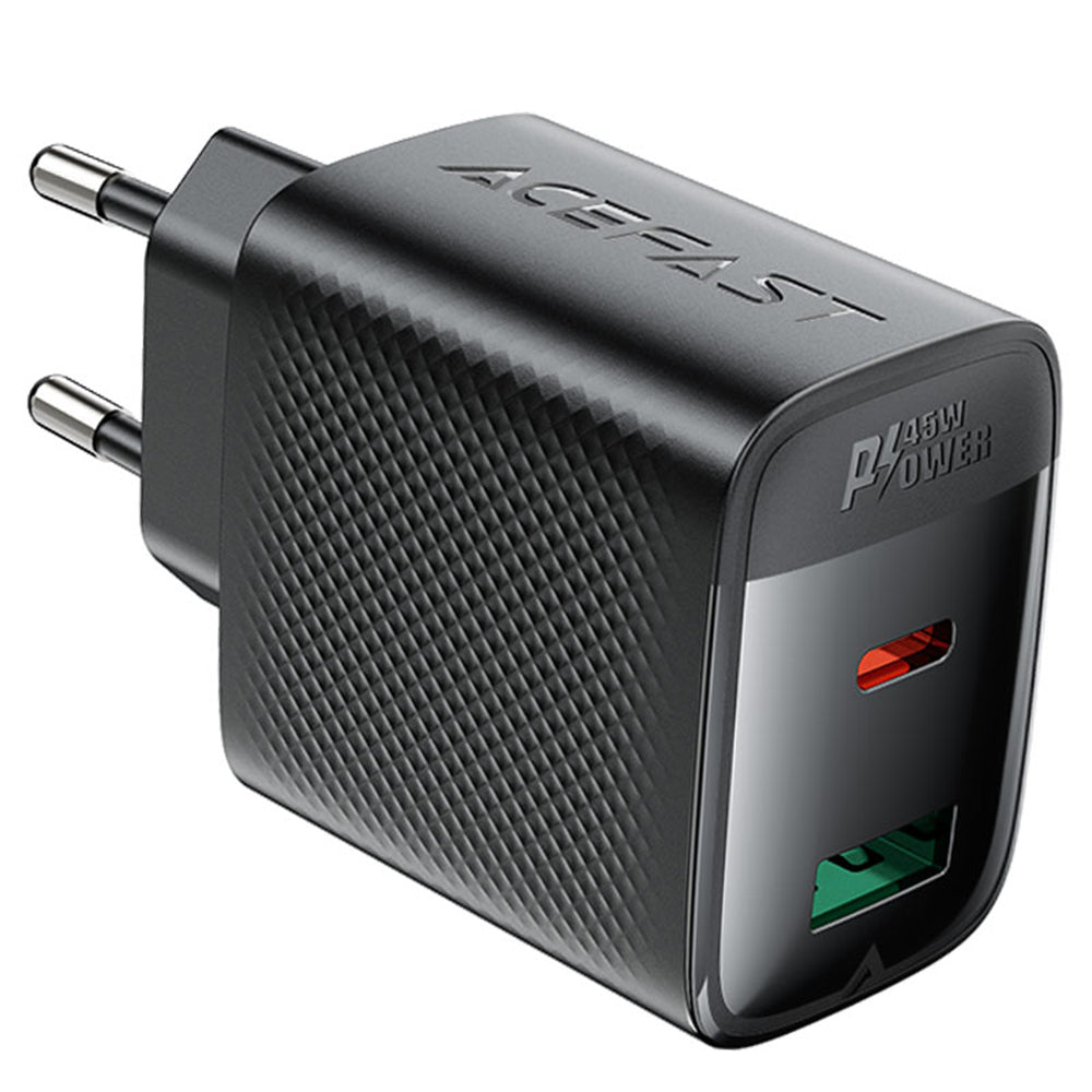 Acefast Incarcator Acefast (A106), GaN Technology, Fast Charging, Type-C, USB, 45W, 3A, Negru – imagine 2