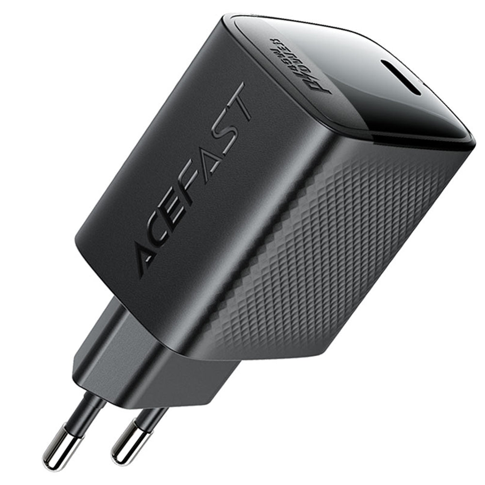 Acefast Incarcator Acefast (A112), Fast Charging, GaN Technology, Type-C, 45W, 3A, Smart Chip, Negru