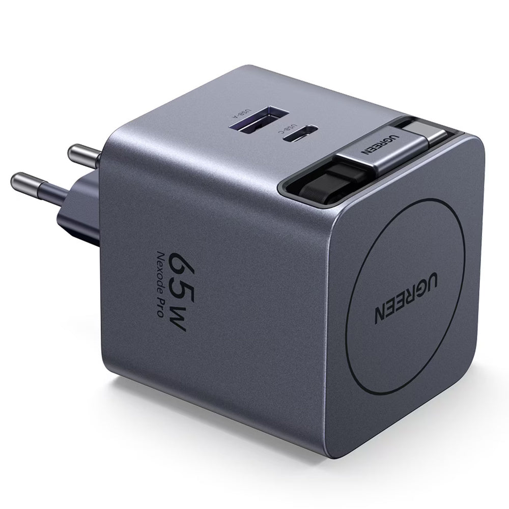Ugreen - Wall Charger X614 (65822) - USB, 2x Type-C, GaN, Fast Charger, 45W - Space Grey