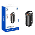Lito - Car Charger (IN-C03) - 1x USB, 1x Type-C, 30W, Fast Charging, Ultra-Mini & Sleek Design, Universal - Black
