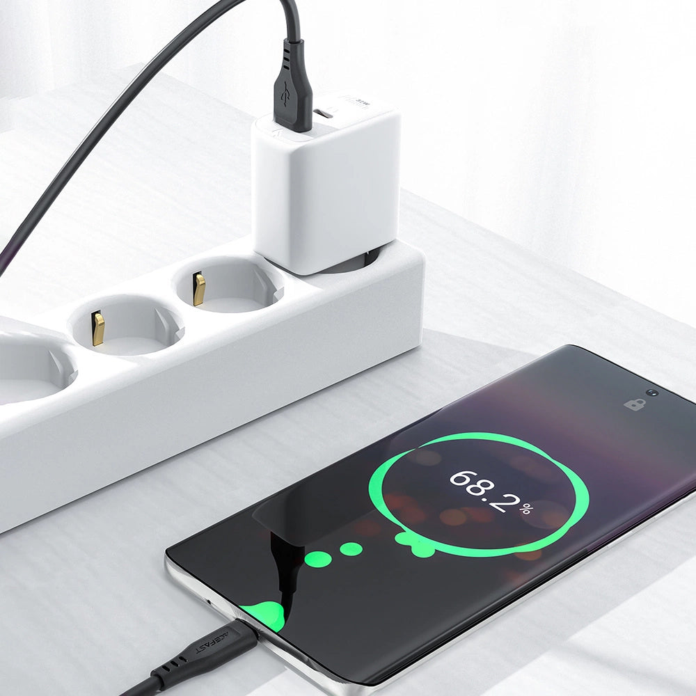 Acefast - Data Cable (C3-03) - USB to Type-C, 60W, 3A, Fast Charging, 1.2m - Black