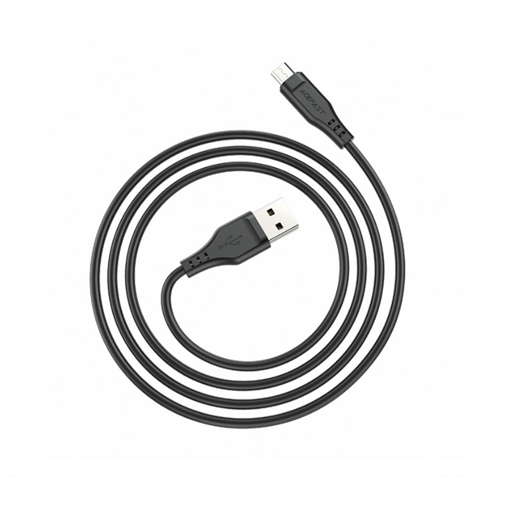 Acefast Cablu Acefast (C3-09), USB to Micro-USB, 2.4A, 480Mbps, 1.2m, Negru – imagine 2