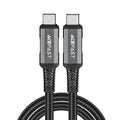 Acefast - Data Cable (C1-09) - SuperCharge, Audio-Video, USB-C to USB-C, 40Gbps, 4K, 5A, 240W, PD3.1, USB4, 1m - Gray / 