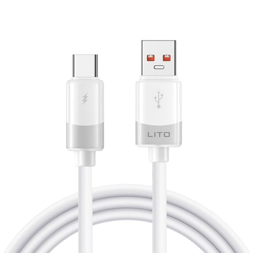 Lito - Data Cable Liquid Silicone (LD07) - USB to Type-C, Fast Charging, Anti-freeze, Anti-fire - White