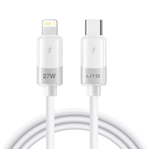Lito - Data Cable Liquid Silicone (LD07) - Type-C to Lightning, Fast Charging, Anti-freeze, Anti-fire - White