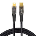 Lito - Data Cable Transparent (LD01) - Type-C to Lightning, Fast Charging 27W, Braided, Gold Plated Interface, 1.2m - Bl