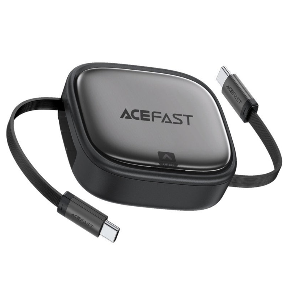 Acefast Cablu Acefast (J3), Travel Set with Retractable Cable 2x USB-C, USB, Lightning, Micro-USB, TF, 60W, 3A, 0.95m, N