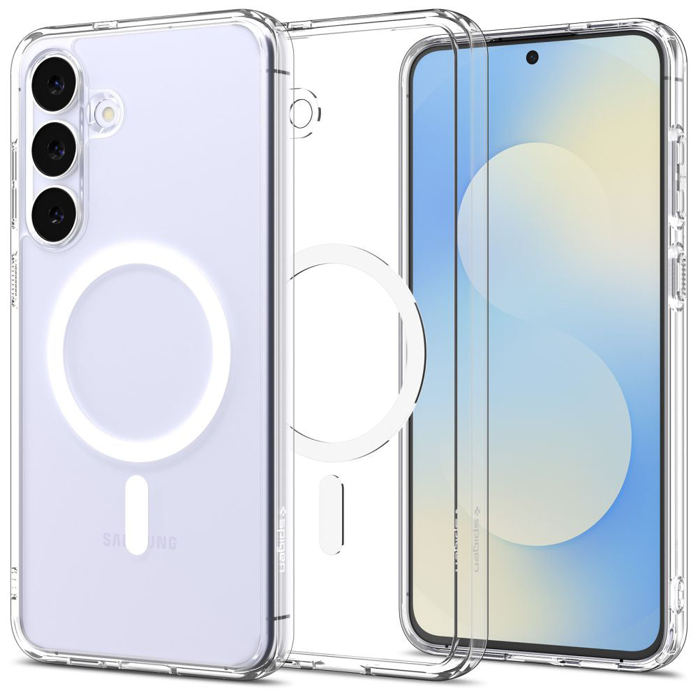 Spigen Husa de protectie Spigen Ultra Hybrid MagSafe (ACS10027) compatibil cu Samsung Galaxy S25 FE, Transparent / White