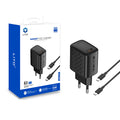 Lito - Wall Charger (LC17T) - with Type-C Cable Inluded, Type-C Output, PD30W, GaN, PC Fireproof, EU Plug - Black