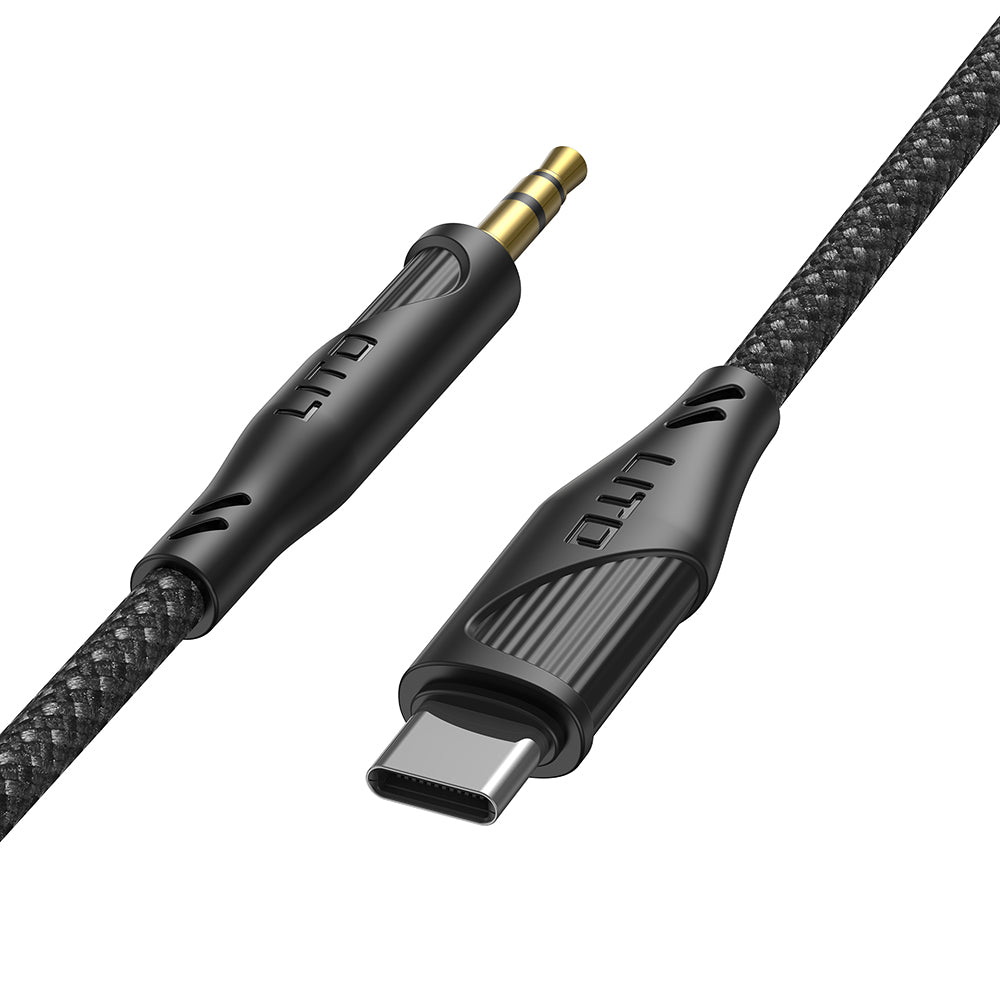 Lito - Audio Cable Adapter (LA02) - Type-C to Jack 3.5mm, Zero Signal Loss, Nylon-braided, 1m - Black