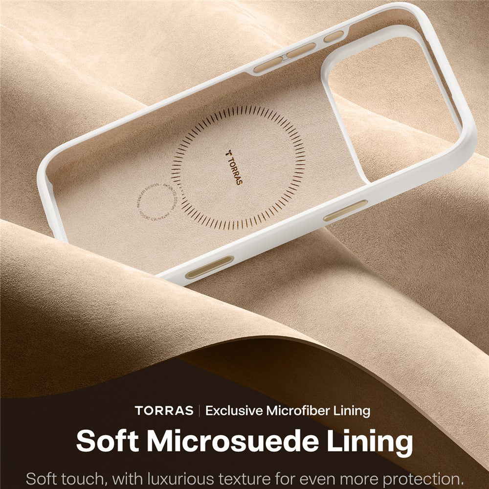 Torras Husa de protectie Torras QPRO Silicone Series compatibil cu iPhone 17 Pro Max, Alb – imagine 7
