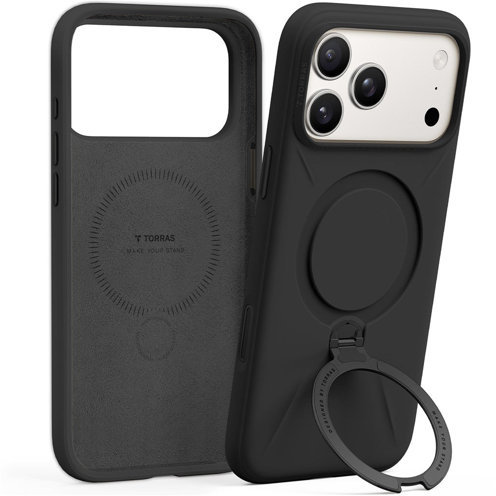 Torras Husa de protectie Torras QPRO Silicone Series compatibil cu iPhone 17 Pro Max, Negru – imagine 2