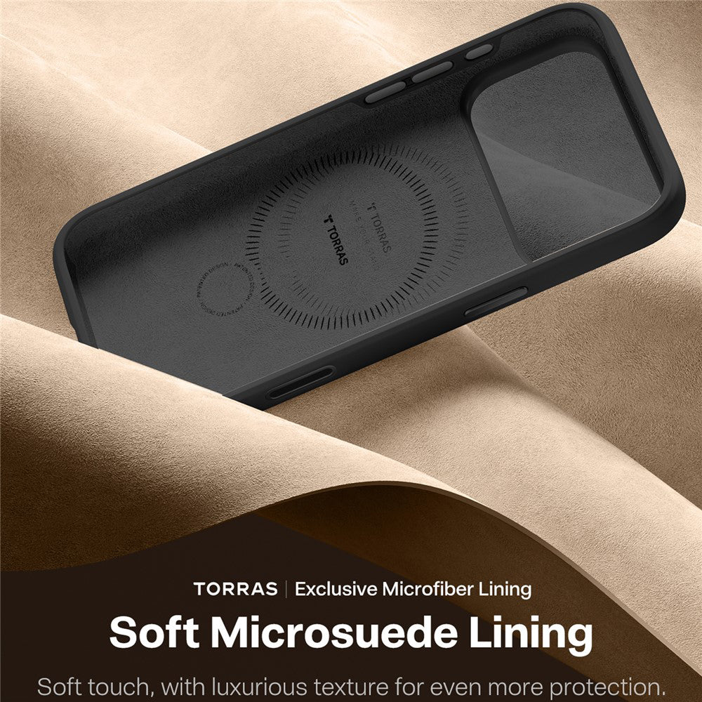 Torras Husa de protectie Torras QPRO Silicone Series compatibil cu iPhone 17 Pro Max, Negru – imagine 6
