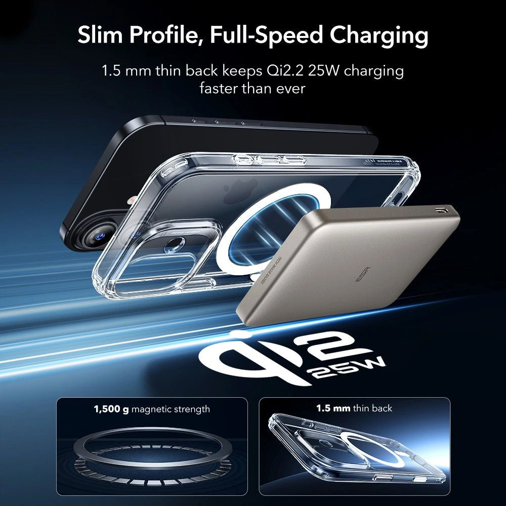 ESR - Classic Hybrid HaloLock [Included Screen Protector] - iPhone 17 - Clear