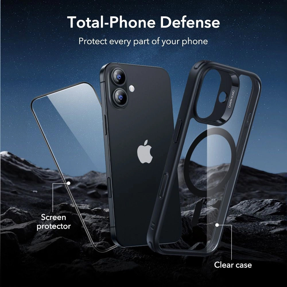 ESR - Classic Hybrid HaloLock [Included Screen Protector] - iPhone 17 - Clear Black