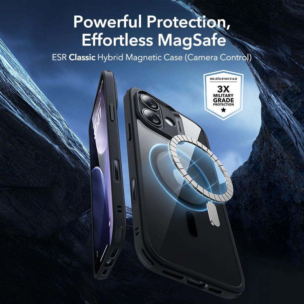ESR - Classic Hybrid HaloLock [Included Screen Protector] - iPhone 17 - Clear Black