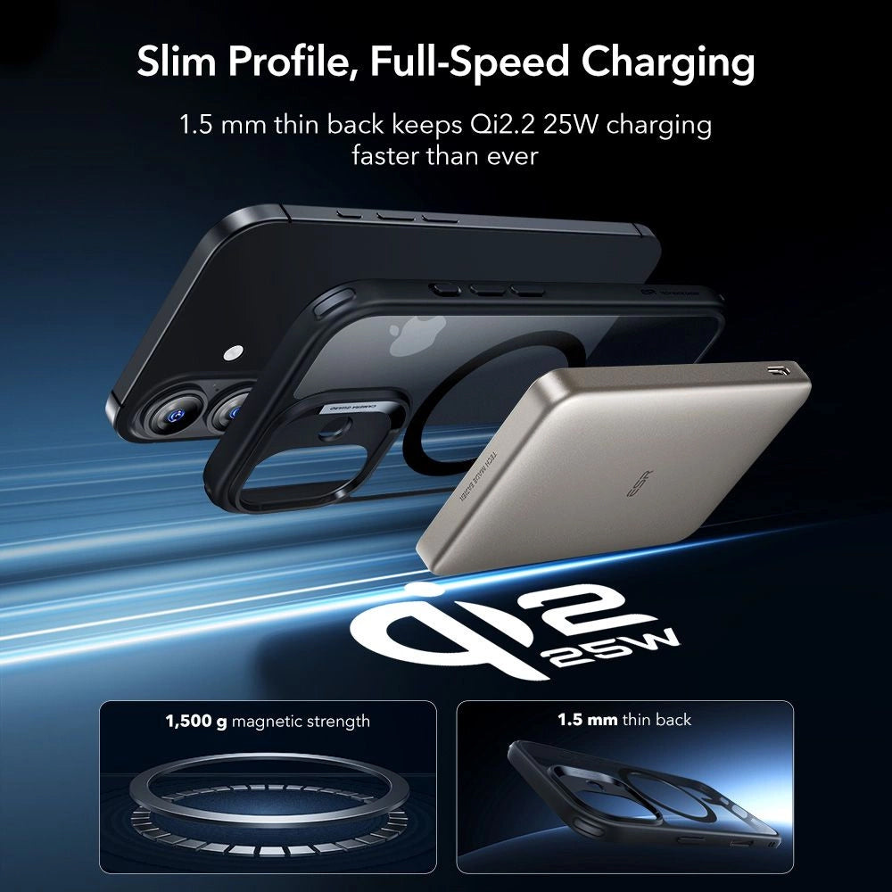ESR - Classic Hybrid HaloLock [Included Screen Protector] - iPhone 17 - Clear Black