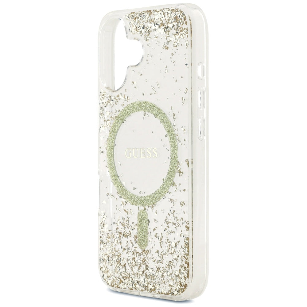 Guess - Resin Bottom Glitter MagSafe (GUHMP17SRGRGED) - iPhone 17 - Gold