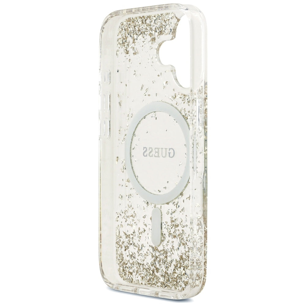 Guess - Resin Bottom Glitter MagSafe (GUHMP17SRGRGED) - iPhone 17 - Gold