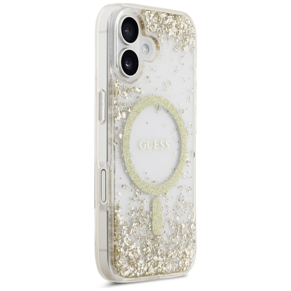 Guess - Resin Bottom Glitter MagSafe (GUHMP17SRGRGED) - iPhone 17 - Gold