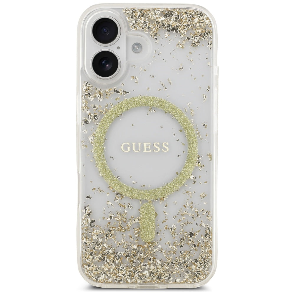 Guess - Resin Bottom Glitter MagSafe (GUHMP17SRGRGED) - iPhone 17 - Gold