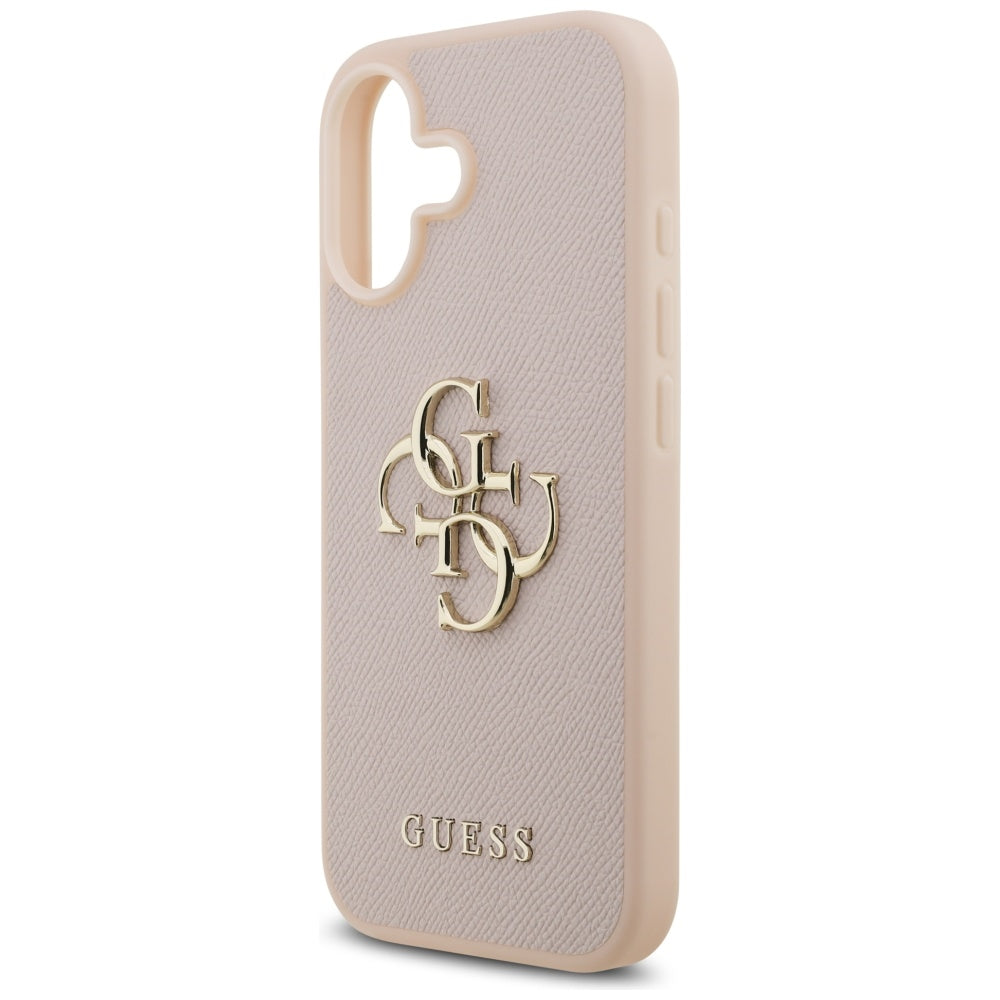 Husa pentru iPhone 17 - Guess Hardcase 4G Grained Big and Classic Logo (GUHCP17SPGT4MBP) - Pink