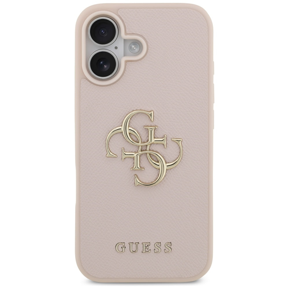 Husa pentru iPhone 17 - Guess Hardcase 4G Grained Big and Classic Logo (GUHCP17SPGT4MBP) - Pink