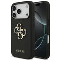 Husa pentru iPhone 17 Pro - Guess Hardcase 4G Grained Big and Classic Logo (GUHCP17LPGT4MBK) - Black