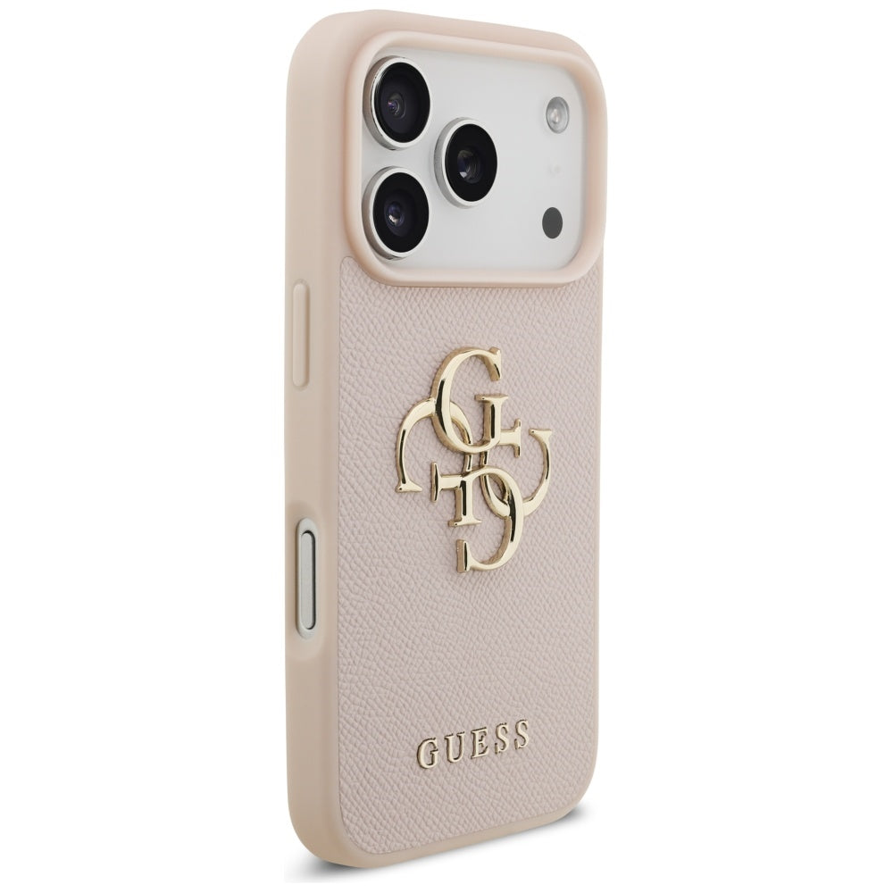Husa pentru iPhone 17 Pro - Guess Hardcase 4G Grained Big and Classic Logo (GUHCP17LPGT4MBP) - Pink