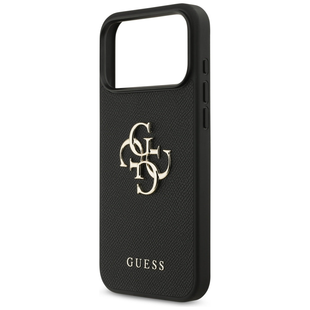 Husa pentru iPhone 17 Pro Max - Guess Hardcase 4G Grained Big and Classic Logo (GUHCP17XPGT4MBK) - Black