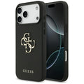 Husa pentru iPhone 17 Pro Max - Guess Hardcase 4G Grained Big and Classic Logo (GUHCP17XPGT4MBK) - Black