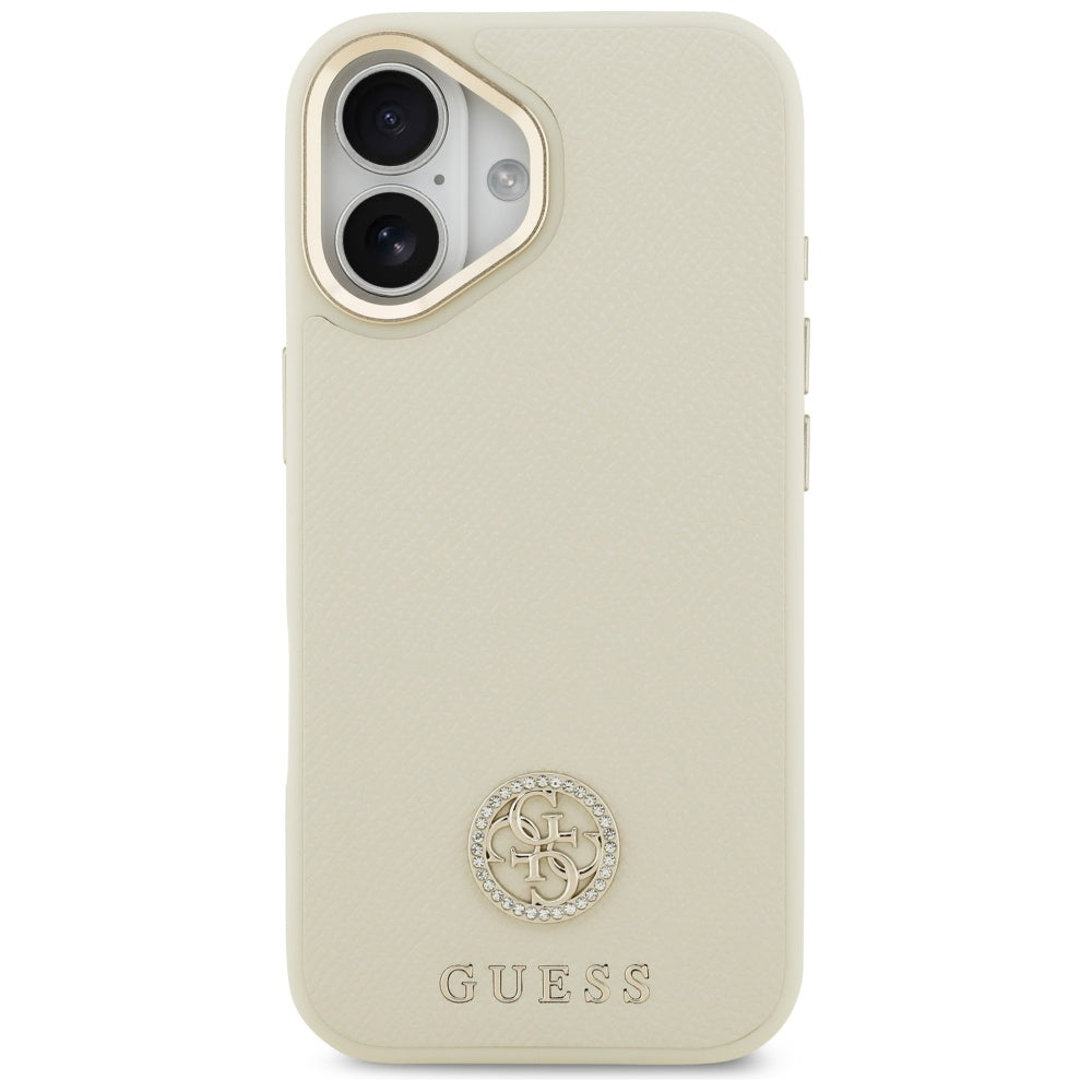 Guess - Grained Strass Logo MagSafe (GUHMP17SPGCRMDEE) - iPhone 17 - Beige